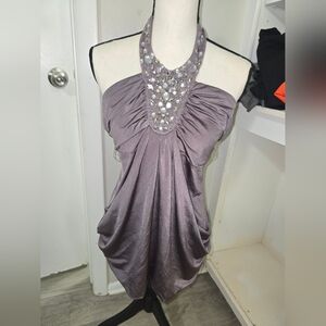 Embellished Halter Neck Top Vintage Studio Y